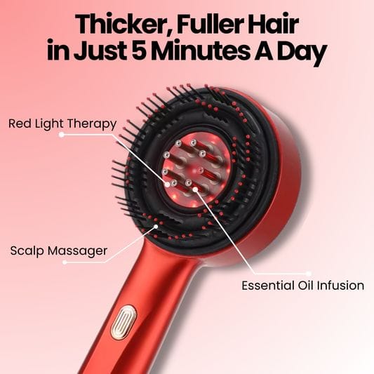 Red Light Hair Growth Massager & Oil Applicator 🔴💧💆♂️⚡