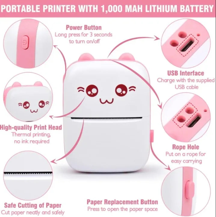 Print Pocket Mini – Inkless Bluetooth Thermal Printer 🖨️📱✨