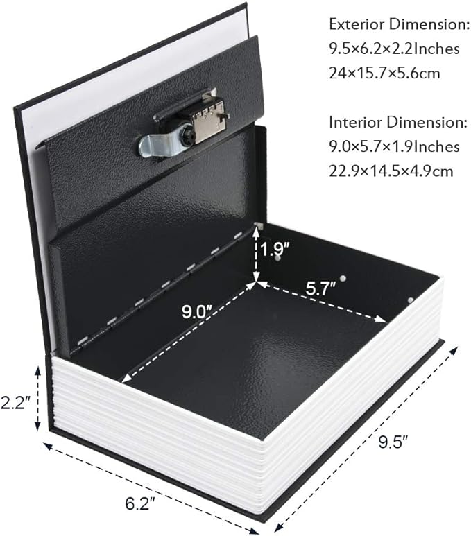 Hidden Book Safe With Lock 📚🔐