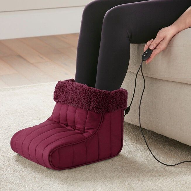 Washable USB Heated Foot Warmer – Ultra-Soft Fleece with Sherpa Lining