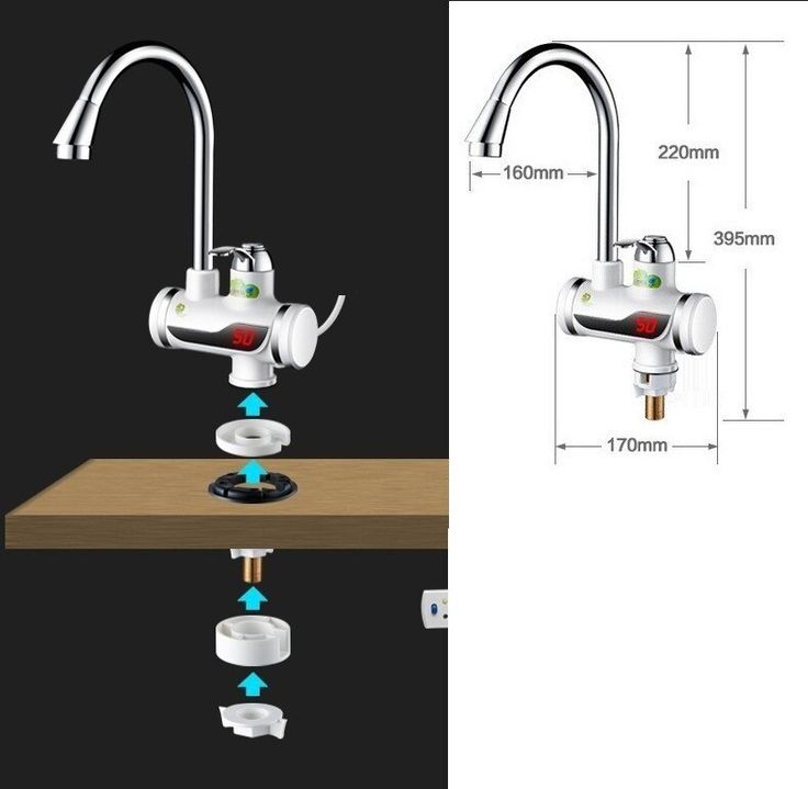 Instant Hot Water Tap – 3000W Digital Electric Heater with LED Display