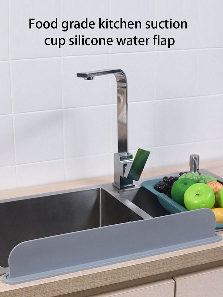Sink Splash Guard with Suction Cups – Water Barrier for Kitchen & Basin
