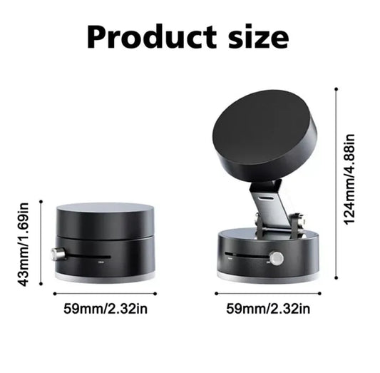 Magnetic Phone Holder with Vacuum Grip 🚗✨