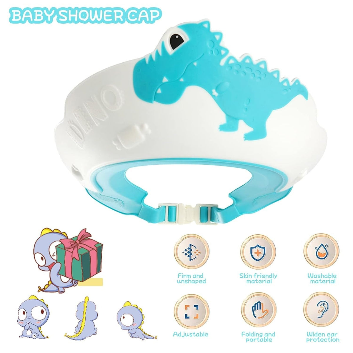 Waterproof Shower Cap for Kids | Cute Hair Protection Cap for Bath & Shower 🚿✨