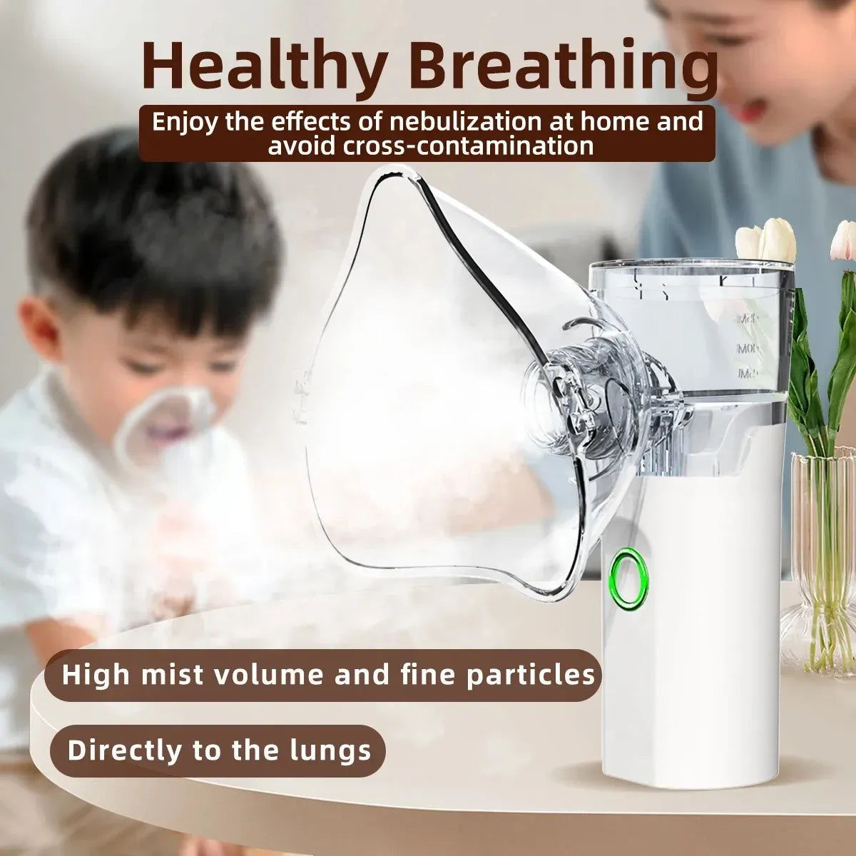 Portable Rechargeable Nebulizer Machine for Kids & Adults🌬️